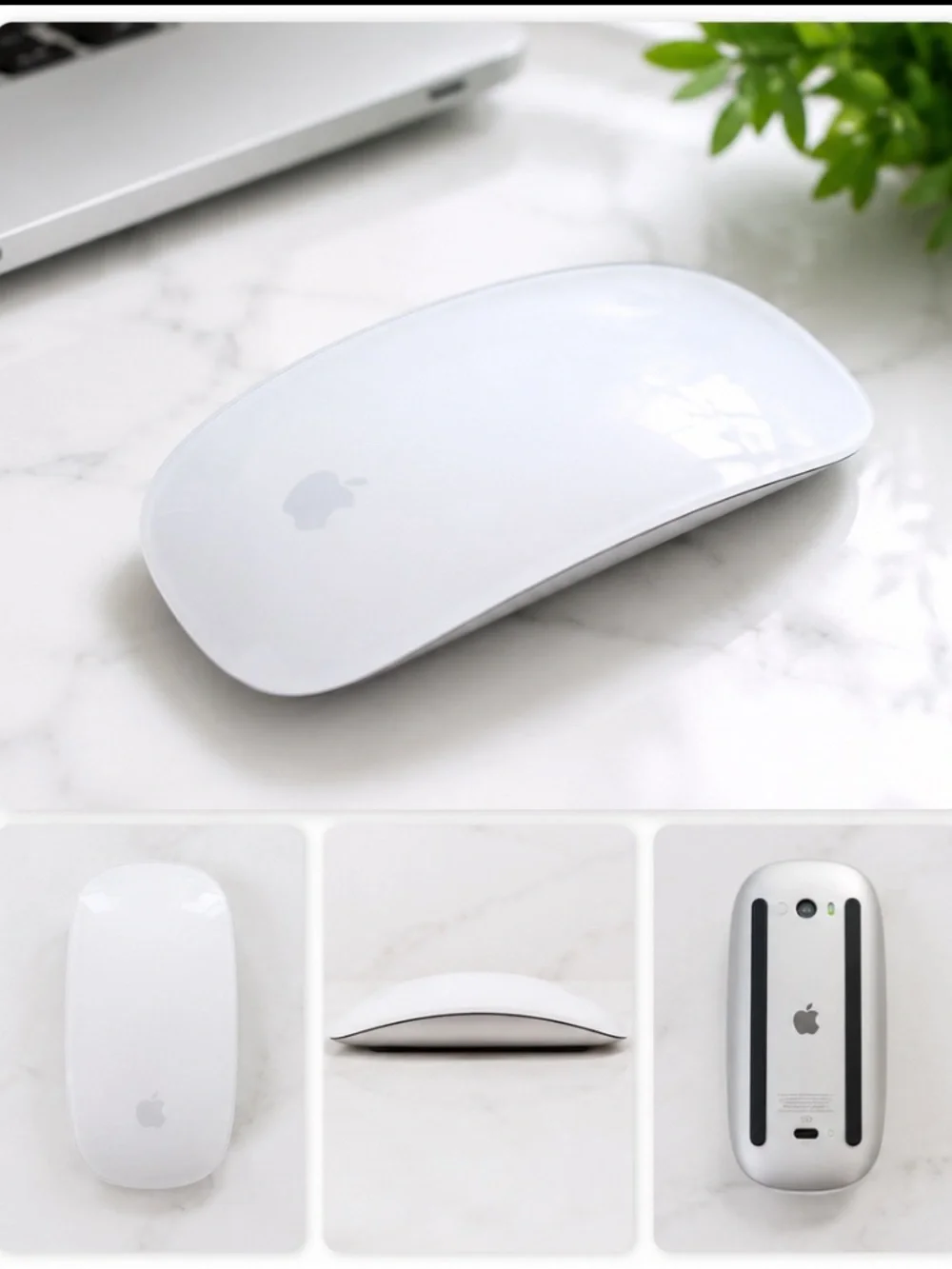 Apple White Wireless Magic Mouse - Gloss White Finish